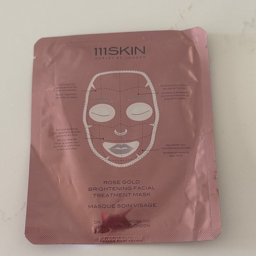 111SKIN Rose Gold Brightening Facial Mask - Metallic Pink Sachet